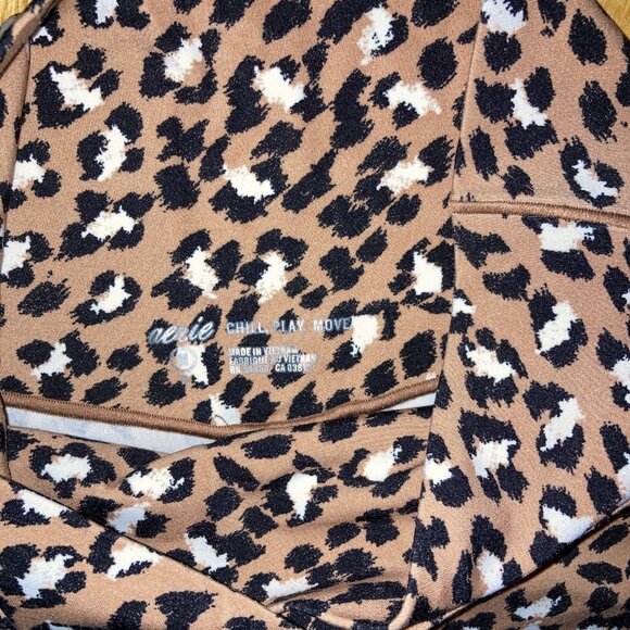Aerie Real Me high waisted crossover leggings leopard cheetah print bundle of 3 - Picture 8 of 8